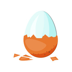 Cleaned egg illustration. Eating, morning, breakfast. Food concept. illustration can be used for topics like supermarket, natural food, farm