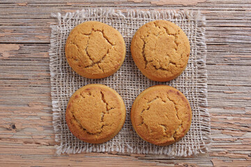 Oatmeal cookies on table