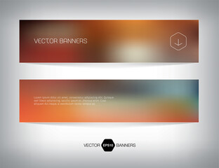 horizontal web banner design with blurry bokeh  background