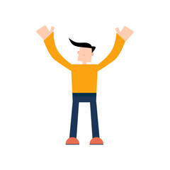 Character Happy Flat design Illustration Vector