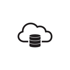 cloud database icon , cloud data and service icon