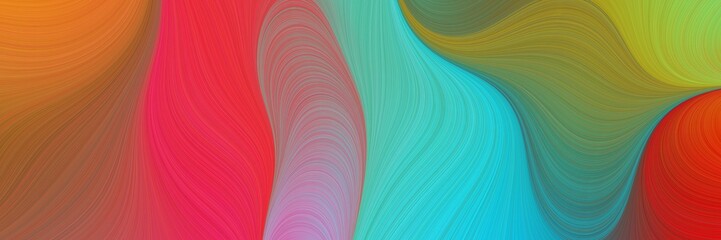 abstract artistic background with lines and moderate red, light sea green and coffee colors. can be used as canvas, background or banner