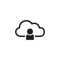 cloud contact icon , cloud data and service icon