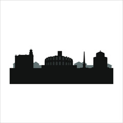 Naklejka premium Arles city skyline in France