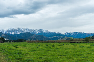 mountain landscape with clouds