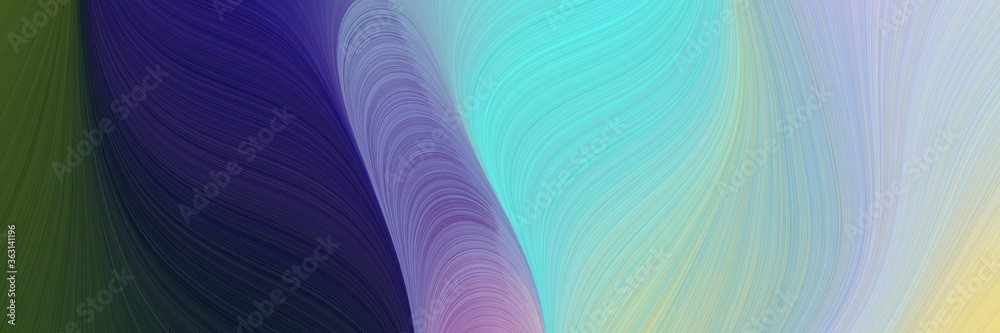 Poster abstract artistic art background graphic with lines and very dark blue, pastel blue and light slate 