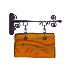 Vintage wood signboard illustration. Outdoor, signboard, navigation. Signboard concept. illustration can be used for topics like navigation, trip, signs