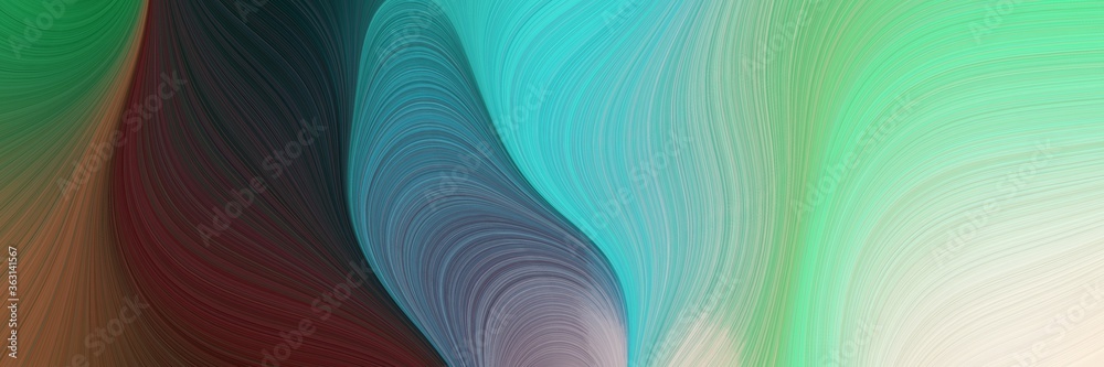 Aufkleber abstract artistic background graphic with lines and dark slate gray, medium aqua marine and light gr