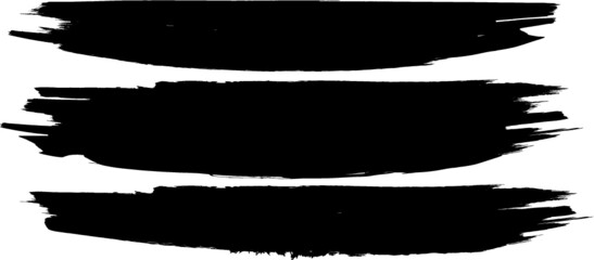 Grunge Paint Roller . Vector brush Stroke . Distressed banner . Black stripes isolated. paintbrush collection . Modern Textured shape . Dry border in Black . Bulge lines