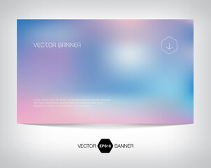 vector banner, card, flyer design template with soft blurry bokeh background