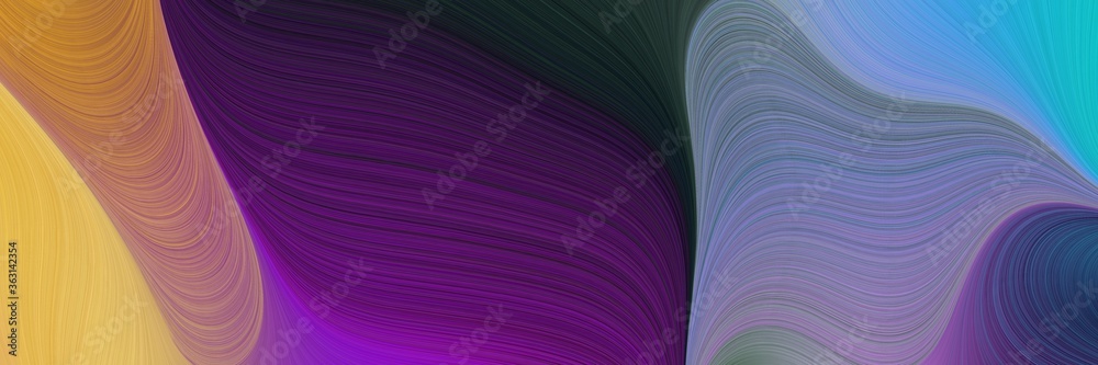 Poster abstract artistic background with lines and dark slate blue, peru and corn flower blue colors. art c