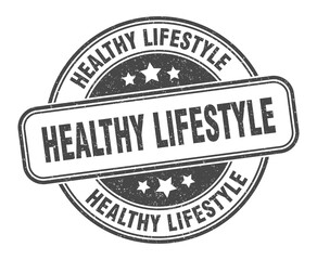 healthy lifestyle stamp. healthy lifestyle round grunge sign. label