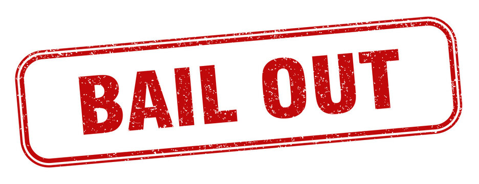 bail out stamp. bail out square grunge sign. label