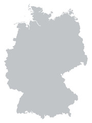 Gray Germany map isolated on a white background. EPS10 vector file
