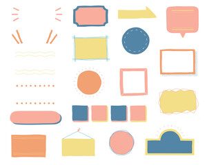 手書きのフレーム／見出し／タイトル／装飾／素材