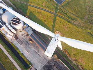 windmill at a water treatment plant