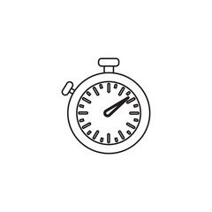 Stopwatch line icon vector