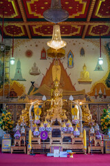 Bangkok,Thailand- 5 July 2020 :Wat Intharawihan or Wat Intharavihan is a Third Class Royal Wat...