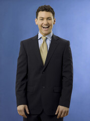 Happy and smiling businessman