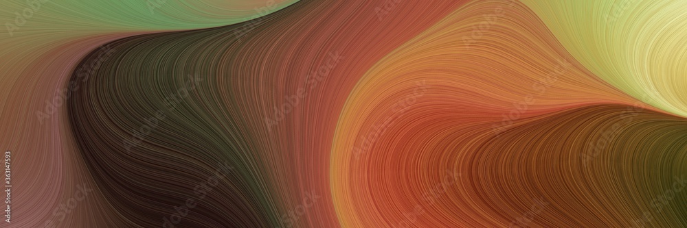 Poster abstract artistic backdrop with lines and brown, very dark green and dark khaki colors. can be used 