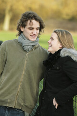 Fototapeta premium Happy couple talking