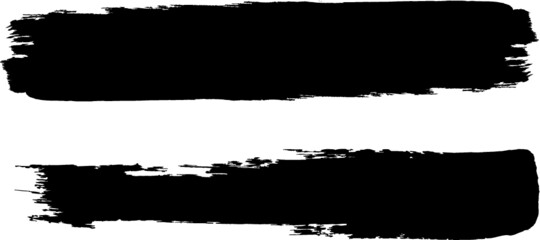 Grunge Paint Roller . Vector brush Stroke . Distressed banner . Black stripes isolated. paintbrush collection . Modern Textured shape . Dry border in Black . Bulge lines