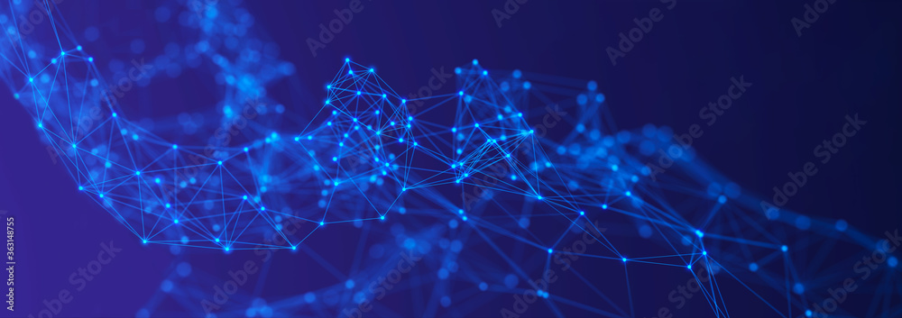 Poster abstract digital connection dots. technology background. network connection structure. plexus effect