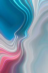 Abstract modern gray background with flowing neon bright fluid lines. Light lines, bright accent background. Acrylic fluid abstract.