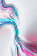 Abstract modern gray background with flowing neon bright fluid lines. Light lines, bright accent background. Acrylic fluid abstract.