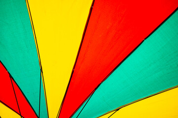 Color red yellow green umbrella, Mali flag
