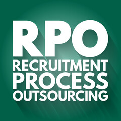 RPO - Recruitment Process Outsourcing acronym, business concept background
