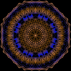 Decorative round lace ornate mandala. Vintage pattern. Vector