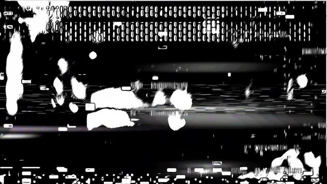 Glitch noise. Chaotic Code. Video background transition effect for video editing intro and logo 