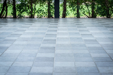 Fototapeta premium Black and white marble floor background in the house