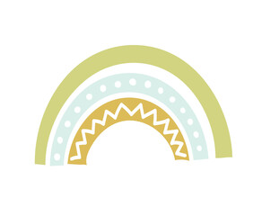 Rainbow vector hand drawn cute simple and illustration rainbow for social media content, book or kids greeting card