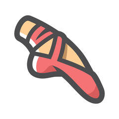 Ballet Shoes Pink fashion Vector Cartoon illustration © Steinar