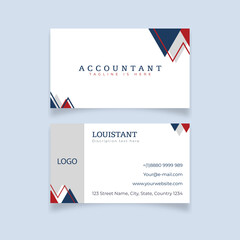 Minimalist poly blue abstract design business card template