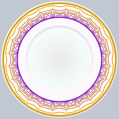 Pattern With Abstract Floral Round Ornament. Oriental Pattern. Indian, Moroccan, Mystic, Ottoman Motifs. Anti-Stress Therapy Pattern. Vector