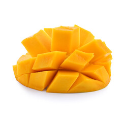 mango slice isolated on white background Clipping Path