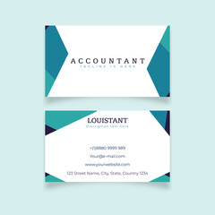 Simple polygonal abstract design business card template