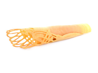 Pancake Rolls Stuffed with Pandan and Vanilla Custard 