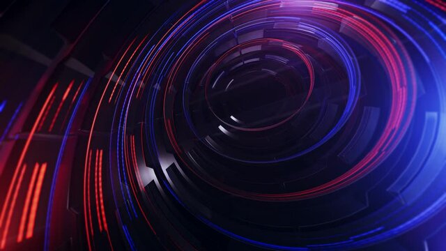 News intro graphic animation with lines and circular shapes, abstract background. Elegant and luxury dynamic style for news and business template