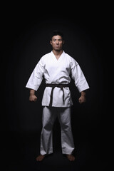 Man in karate uniform