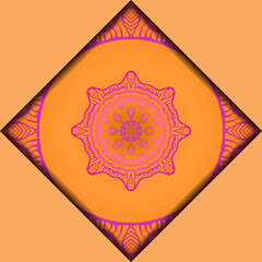 Templates for Greeting and Business cards. Vector Illustration. Oriental Pattern with. Mandala. Wedding invitation.