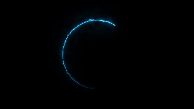 4k animated energy ring on a black background