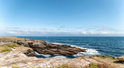 Fototapeta na wymiar Seascape. Sea and rocks on the coast of Lugo in Rinlo. Spain.