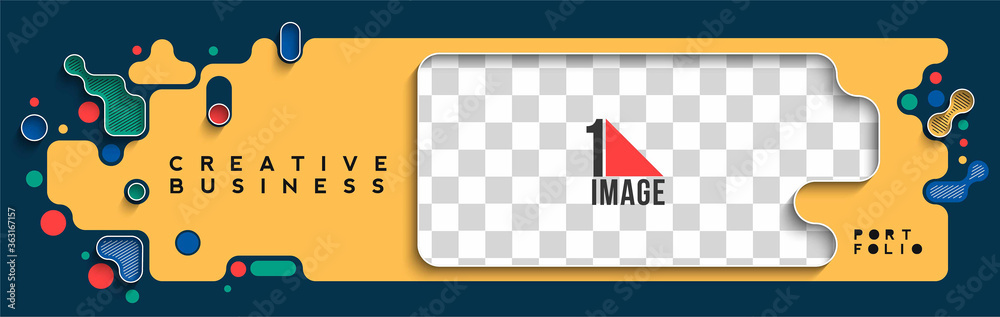 Canvas Prints modern abstract ad, web banner & header layout template.