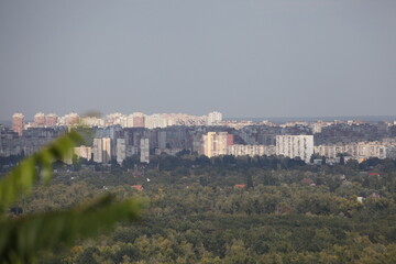Obraz premium Kiev buildings, metropolis, left bank, city, construction, new houses.