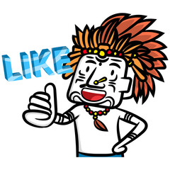 Young man cartoon like gesture scene vector isolated on a white background