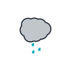 Rain icon. Modern line icon design on white background